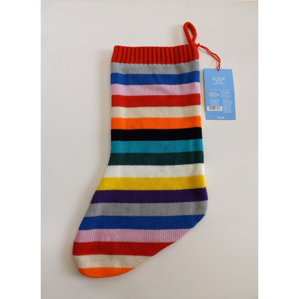 NEW Lego Collection X Target Christmas Stocking Mix Stripe Sweater Knit 20"